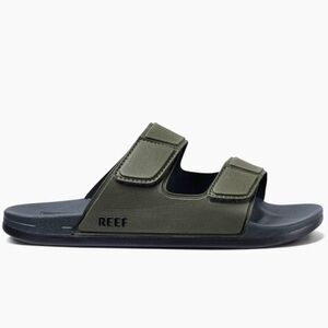 Reef Men’s Adjustable Two-Strap Slides Size 12 Green Comfort Sandals